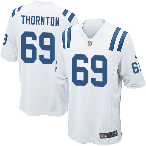 Men's Game Hugh Thornton Nike Jersey White Road - #69 NFL Indianapolis Colts